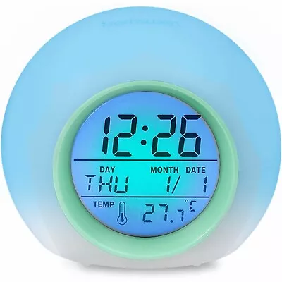 Hamswan Kids/Childs Digital Alarm Clock Wake Up Light LED & Temperature Display • £8.99