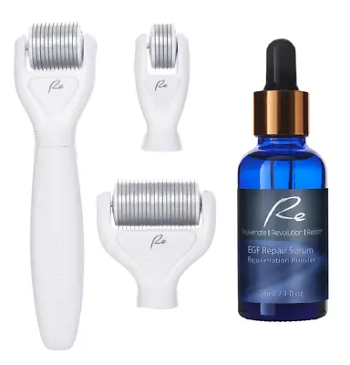 $79.95 • Buy Micro-Needle Face & Body DERMA ROLLER 3 PIECE SET & EGF Repair Serum 30ml
