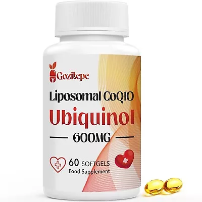 Liposomal Coq10 Ubiquinol 600Mg 60 Mini Softgels Of High Strength Active Coenzy • £24.99