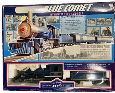 Bachmann 1998 Atlantic City Blue Comet Express 58616 G Scale Train Set Untested • $224.40