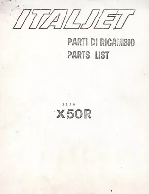$17.75 • Buy Circa 1976 Italjet X50R Mini Bike Parts Book COPY