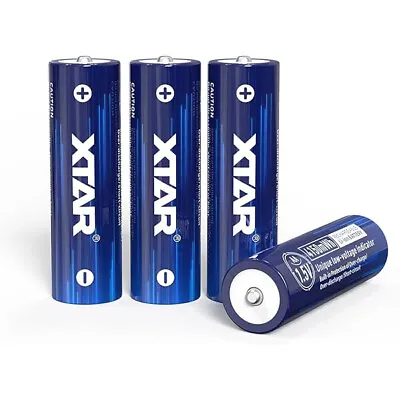 4x AA 4150mWh Lithium 1.5V Rechargeable Battery Xtar + USB AA AAA 1.5V Charger • £29.99