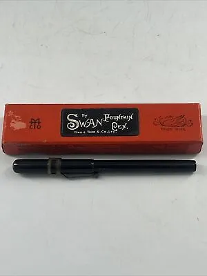 Antique Mabie Todd Swan Eyedropper Fountain Pen Boxed And Paperwork • £65