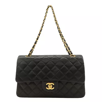 Authentic CHANEL Matelasse 25 Lamb Skin Double Flap Shoulder Bag A01112 Used F/S • $7390