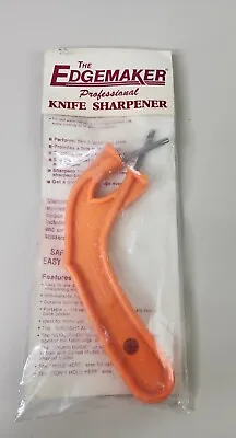 Vintage 1980's The Edgemaker Knife Sharpener Professional Orange Instructions • $18