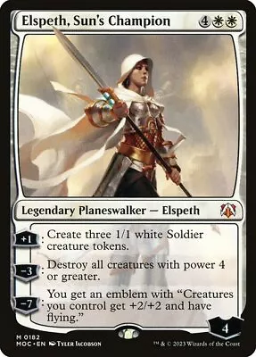 Elspeth Sun's Champion MTG March Of The Machine Commander Mythical NM X1 • $4.95
