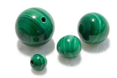 Malachite Half-drilled Beads Select Your Size. Sold As Single Bead. • $3.25