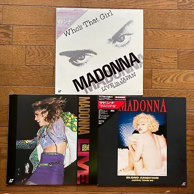 3 LDs MADONNA - Who's That Girl Blond Ambition Virgin Girl Japan Laserdisc LD • $148