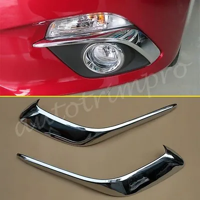 For Mazda3 2014-2016 Chrome Front Hear Fog Light Eyebrow Cover Trim Accessories  • $42.85