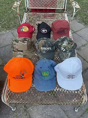 Lot Of 9 Vintage Hats  Realtree John Deere Camo Bass Pro Shops Resale Lot • $5