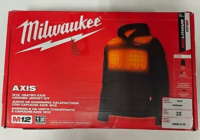 Milwaukee 205B-212X Men's 2XL M12 12V Cordless Heated Hooded Black Open Box • $144.95