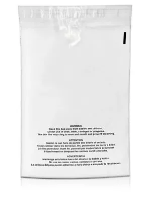 8  X 10  Poly Bags Suffocation Warning Clear Merchandise 1.5 Mil Self Seal Bag • $27.36