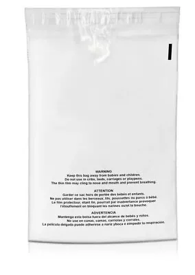 9X12 Poly Bags Suffocation Warning Clear Merchandise 1.5 Mil Self Seal Apparel • $24.52