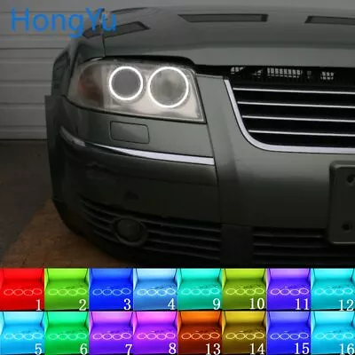 Multi-Color LED Angel Eyes Halo Rings Kit For Volkswagen VW Passat B5.5 2001-05 • $33.99