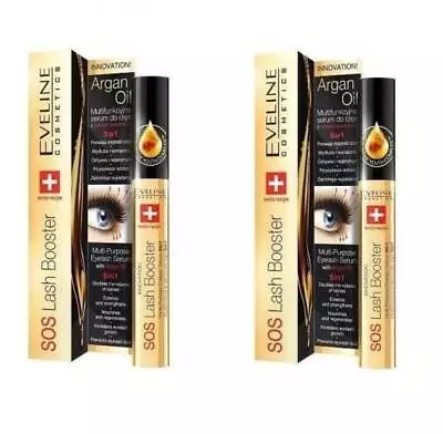 £8.76 • Buy 2x Eveline SOS Lash Booster Multifunctional Serum Eyelash Conditioner Argan Oil