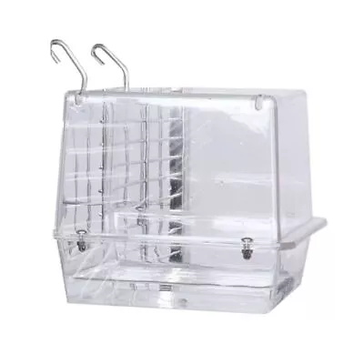 Bird Bath Cage Pet Cleaning Cage Accessories Plastic Box Parrot Bathing • £22.81