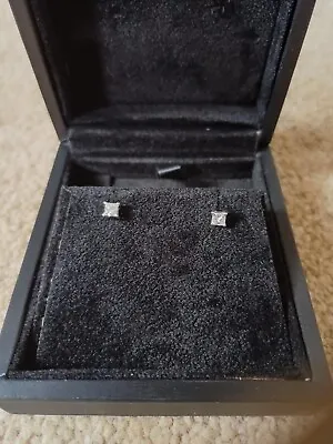 Diamond Natural Princess Stud Earrings For Women • £200