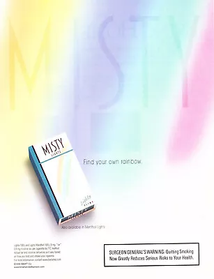 Misty Cigarette Ad #42 Rare 1999 Vintage Out Of Print  • $9.99