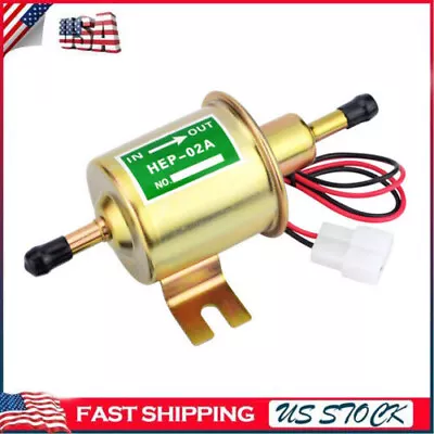 $10.98 • Buy Universal 12V Electric Inline Fuel Pump For Lawn Mowers Small Engine Gas Diesel