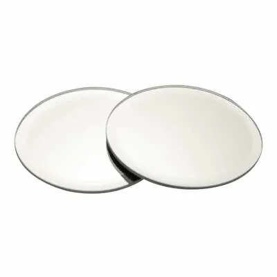 6 X GLASS SILVER GLASS MIRROR COASTERS ROUND • £19.99