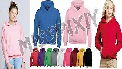 £12.99 • Buy Gildan Kids Heavy Blend Youth Pullover Hooded Jumper Hoody Sweatshirt Hoodie