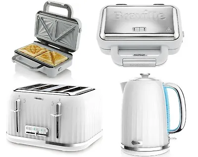 £159.99 • Buy White Breville Impressions Set Electric Jug Kettle 4Slice Toaster Sandwich Maker
