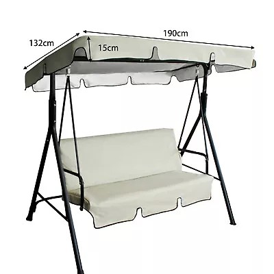 Replacement Canopy Top Hammock Cover For Garden Patio Outdoor Seater Swing Chair • £16.56