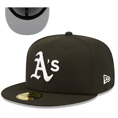 Oakland Athletics OAK MLB New Era 59FIFTY Fitted Cap - 5950 Black • $35.15