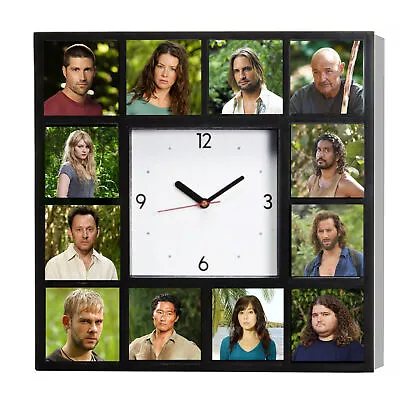 LOST TV Show Cast Big Square Wall Clock Jack Kate Sawyer Hurley Locke Ben +more • £33.77