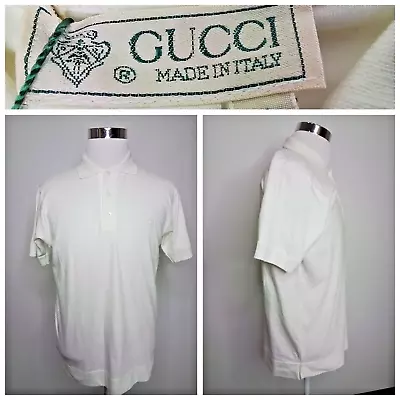 Gucci Polo Men's Small Vintage W/Tags Off-White #W2440 • $99