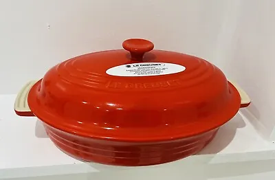 LE CREUSET Red Stoneware Casserole Dish 12x27cm • £66.49