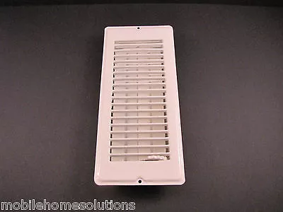 Mobile Home RV Parts Floor Register 4 X10  White Metal Floor Vent Air Diffuser  • $7.95