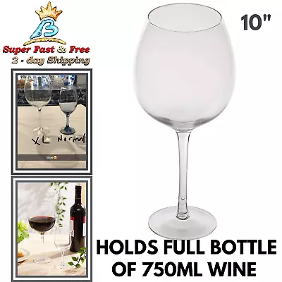 Giant Wine Glass Whole Bottle Extra Large Decor Oversized Wine Glasses Gag Gift • $28.80