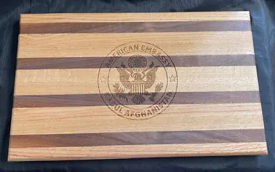 US American Embassy DOS Dep Of State Cutting / Charcuterie Board MADE IN THE USA • $149.99