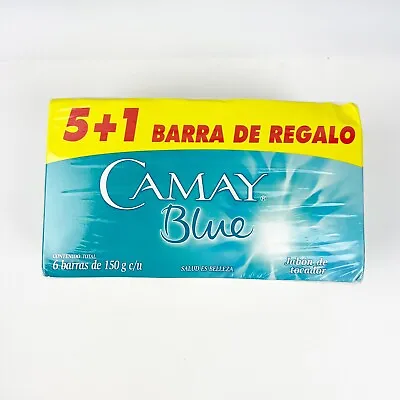 NEW Camay Blue Beauty Bath Family Soap Bar 5.29 Oz 6 Bars Sealed Rare • £38.60