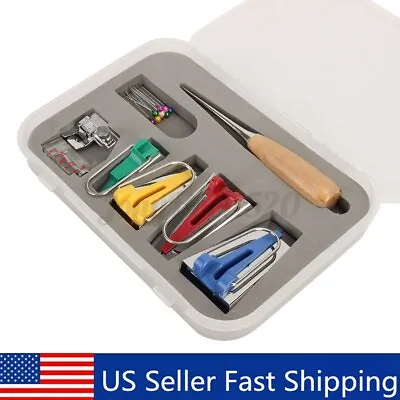 $12.85 • Buy Set Fabric Bias Tape Maker Kit Sewing Quilting Tool 6mm 12mm 18mm 25mm 