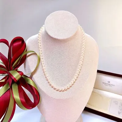 MIKIMOTO Akoya Pearl 6.0‐6.5mm Necklace Silver From Japan Free Shipping • $2356.07