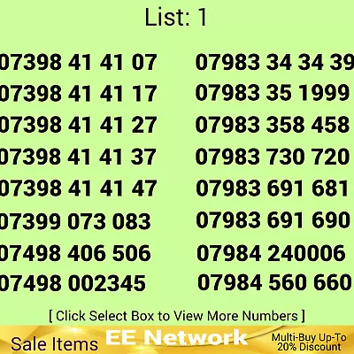GOLD EASY MOBILE NUMBER EE PAY AS YOU GO SIM CARD UK GOLDEN PLATINUM VIP List: 1 • £8.49
