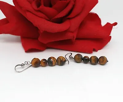 Sterling Silver & Tigers Eye  Jay King Mine Finds Earrings   Cat RESCUE • $24.99