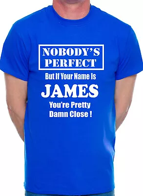 Mens Personalised T Shirt First Name James Fathers Day Gift Present Funny • £9.99