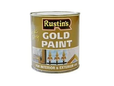 £7.95 • Buy Rustins - Quick Dry Gold Paint Interior / Exterior - 100ML / 250ML / 500ML