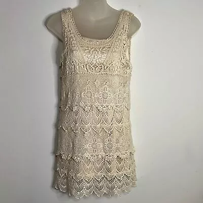 C. Luce Cotton Vintage Look Lace Fully Lined Shift Dress. Size S • $22