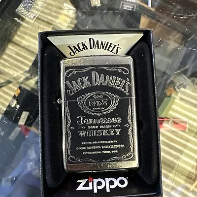 Genuine Zippo Lighter 24779 Jack Daniels Label. New In Original Box. • £30