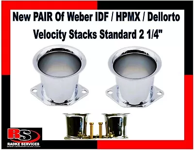 VW Pair Of Velocity Stacks / Air Horns For Weber IDF /HPMX / DRLA Std. 2 1/4  • $25.25