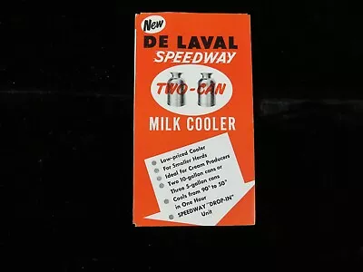 Vintage Advertising DE LAVAL Speedway Milk Cooler Sales Brochure Unfolds • $10.19