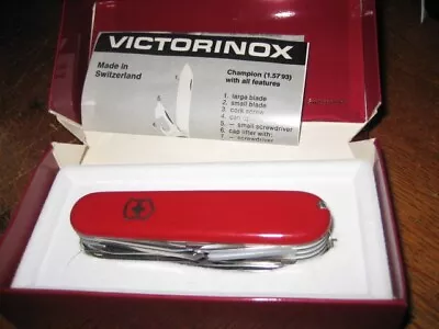 Victorinox Champion Swiss Army Knife 1.57 93 24-piece Tool Swiss Made Red NEW • $15.50