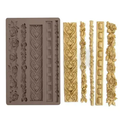 £5.99 • Buy Baroque Relief Rope Silicone Mould Cake Fondant Border Chocolate Rose Bake Mold