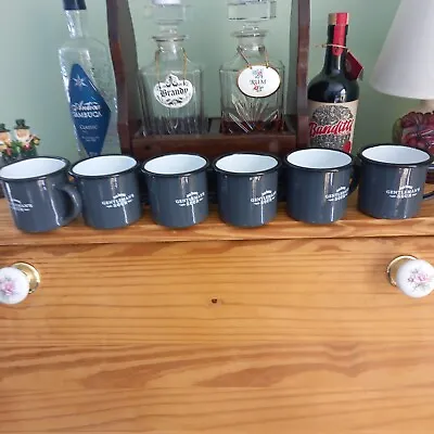 Official Jack Daniels Whiskey Gentleman Jack Enamel Mug Cup  Set Of 6 • £24.75
