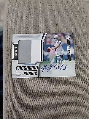 2018 Certifed Mike White Freshman Fabric Rookie Patch Auto RPA #169/499 Cowboys • $12.95