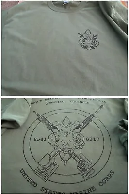SCOUT SNIPER US Marine Corps Quantico School Silk-Screened  T-Shirt MEDIUM • $22.99
